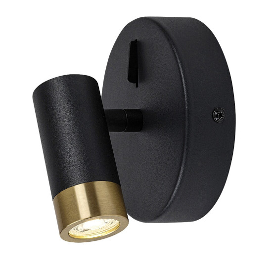 Rábalux Kadir fekete-arany fürdőszobai LED falikar (RAB-75040) LED 1 izzós IP44