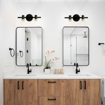 Rábalux Kadir fekete-arany fürdőszobai LED falikar (RAB-75041) LED 1 izzós IP44