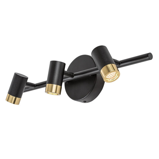 Rábalux Kadir fekete-arany fürdőszobai LED falikar (RAB-75042) LED 1 izzós IP44