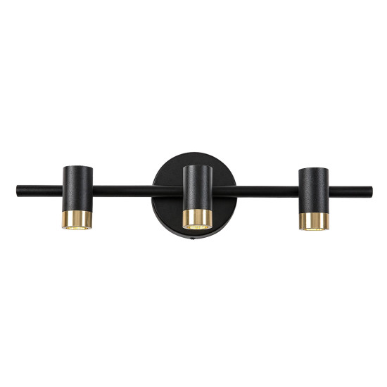 Rábalux Kadir fekete-arany fürdőszobai LED falikar (RAB-75042) LED 1 izzós IP44