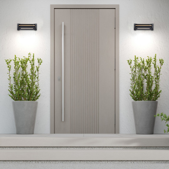 Rábalux Kobarid fekete LED kültéri fali lámpa (RAB-77174) LED 1 izzós IP54