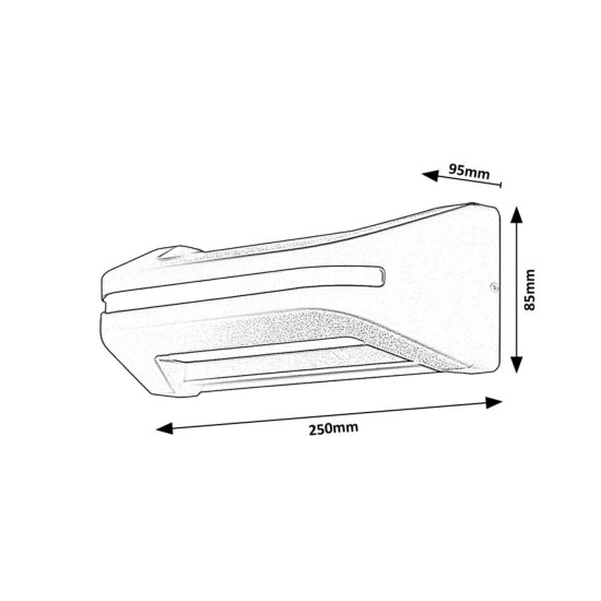 Rábalux Kobarid fekete LED kültéri fali lámpa (RAB-77174) LED 1 izzós IP54
