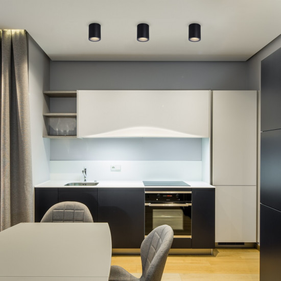 Rábalux Koven fekete fürdőszobai beépíthető lámpa (RAB-71342) GU10 1 izzós IP44