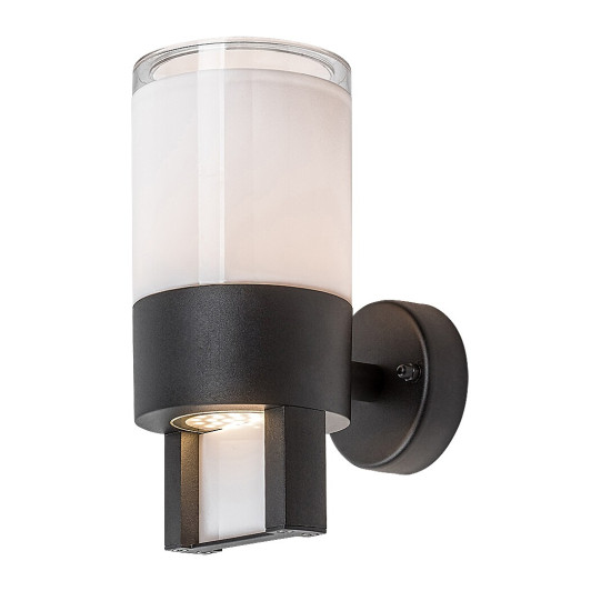 Rábalux Leitha fekete LED kültéri fali lámpa (RAB-77130) LED 1 izzós IP44