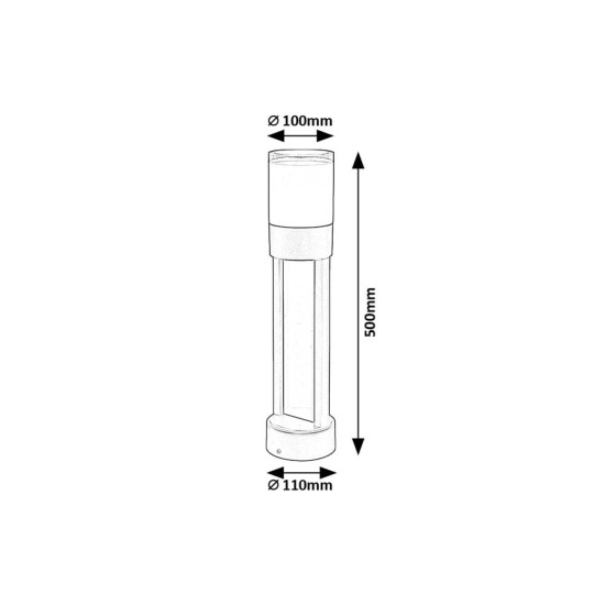 Rábalux Leitha fekete LED kültéri állólámpa (RAB-77131) LED 1 izzós IP44