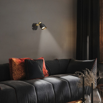 Rábalux Lilou fekete-arany fali spotlámpa (RAB-73047) GU10 1 izzós IP20