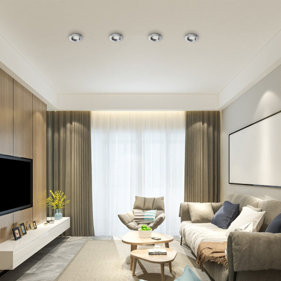 Rábalux Lite króm LED beépíthető lámpa szett (RAB-1047) LED+GU10 1 izzós IP44/IP40