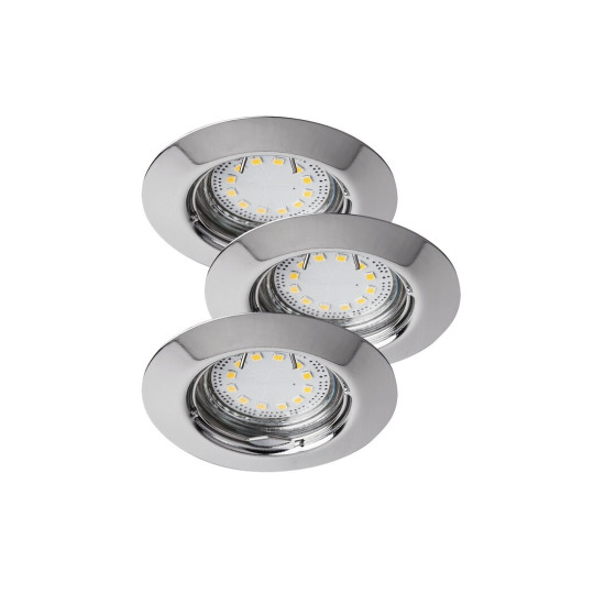 Rábalux Lite króm LED beépíthető lámpa szett (RAB-1047) LED+GU10 1 izzós IP44/IP40