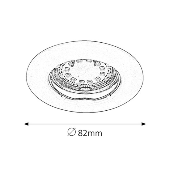 Rábalux Lite bronz LED beépíthető lámpa szett (RAB-1048) LED+GU10 1 izzós IP44/IP40
