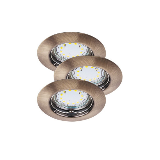 Rábalux Lite bronz LED beépíthető lámpa szett (RAB-1048) LED+GU10 1 izzós IP44/IP40