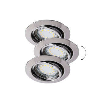 Rábalux Lite króm LED beépíthető lámpa szett (RAB-1050) LED+GU10 1 izzós IP40