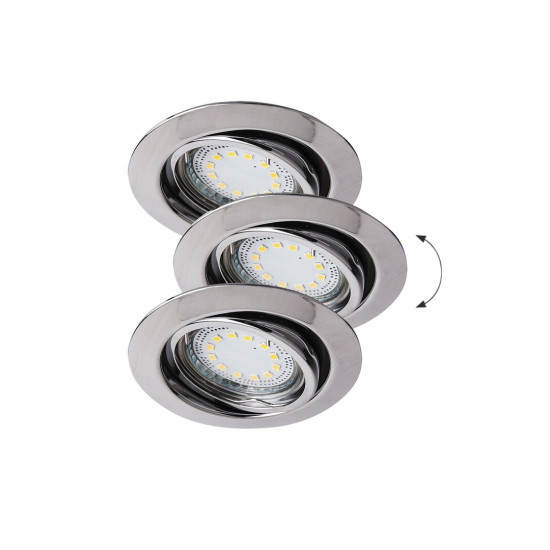 Rábalux Lite króm LED beépíthető lámpa szett (RAB-1050) LED+GU10 1 izzós IP40