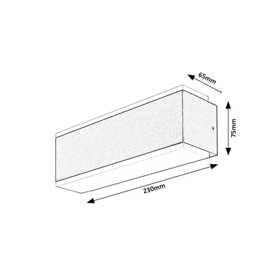 Rábalux Mataro fekete LED kültéri fali lámpa (RAB-77114) LED 1 izzós IP54