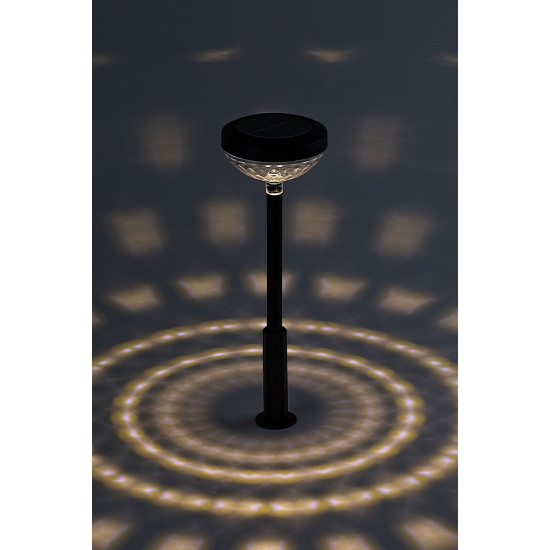 Rábalux Monor fekete LED napelemes kültéri leszúrható lámpa (RAB-77177) LED 1 izzós IP44