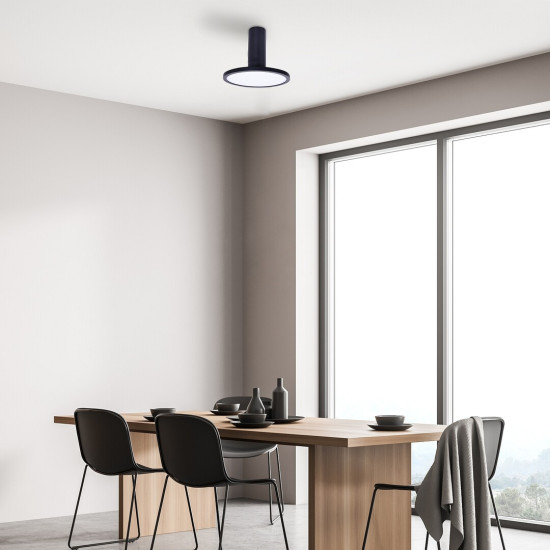 Rábalux Ovidia fekete LED mennyezeti lámpa (RAB-71323) LED 1 izzós IP20