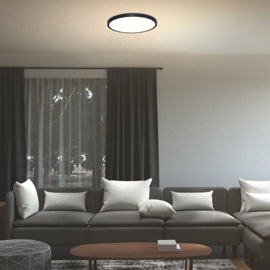 Rábalux Paulos fekete LED mennyezeti lámpa (RAB-71074) LED 1 izzós IP20