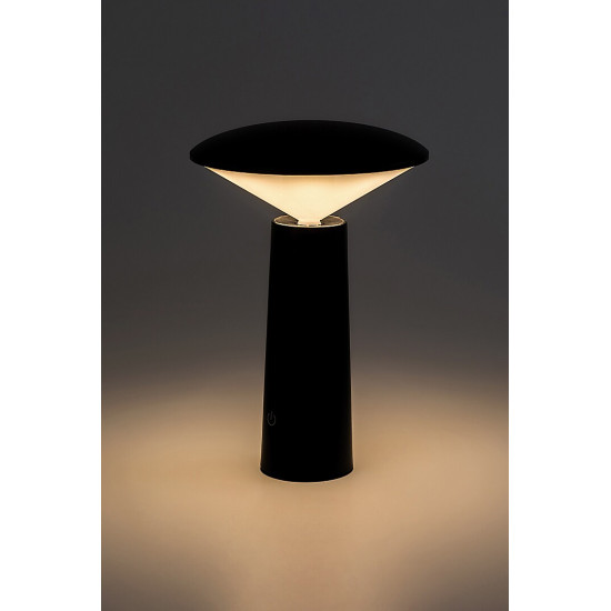 Rábalux Polperro fekete kültéri hordozható LED asztali lámpa (RAB-77147) LED 1 izzós IP20