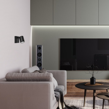 Rábalux Rogelio matt fekete fali spotlámpa (RAB-73023) GU10 1 izzós IP20