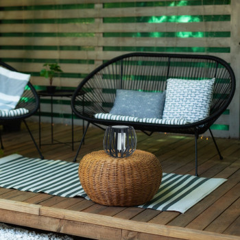 Rábalux Savoca fekete kültéri napelemes LED asztali lámpa (RAB-77167) LED 1 izzós IP44