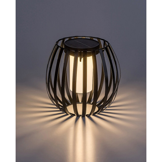 Rábalux Savoca fekete kültéri napelemes LED asztali lámpa (RAB-77167) LED 1 izzós IP44