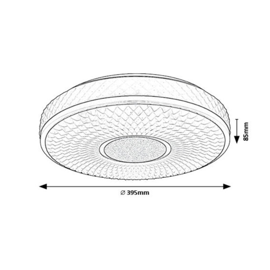 Rábalux Sedona 2 fehér-fekete LED mennyezeti lámpa (RAB-71137) LED 1 izzós IP20