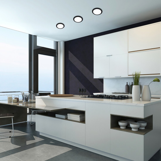 Rábalux Shaun 2 fekete LED beépíthető lámpa (RAB-71226) LED 1 izzós IP20