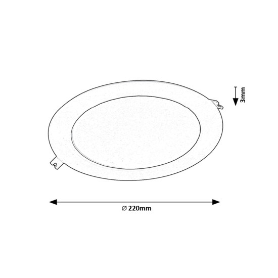 Rábalux Shaun 2 fekete LED beépíthető lámpa (RAB-71227) LED 1 izzós IP20