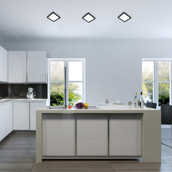 Rábalux Shaun 2 fekete LED beépíthető lámpa (RAB-71262) LED 1 izzós IP20