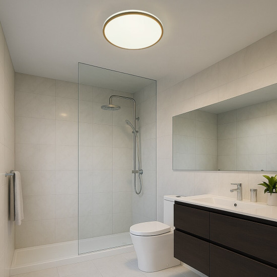 Rábalux Slava arany fürdőszobai LED mennyezeti lámpa (RAB-75058) LED 1 izzós IP44