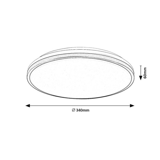 Rábalux Slava arany fürdőszobai LED mennyezeti lámpa (RAB-75058) LED 1 izzós IP44