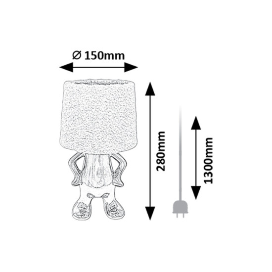 Rábalux Smurfy króm asztali lámpa (RAB-74216) E14 1 izzós IP20