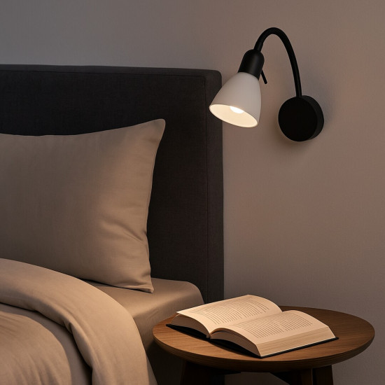 Rábalux Soma fekete fali spotlámpa (RAB-73090) E14 1 izzós IP20