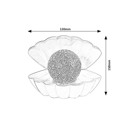 Rábalux Sparkly fehér hordozható LED asztali lámpa (RAB-76030) LED 1 izzós IP20
