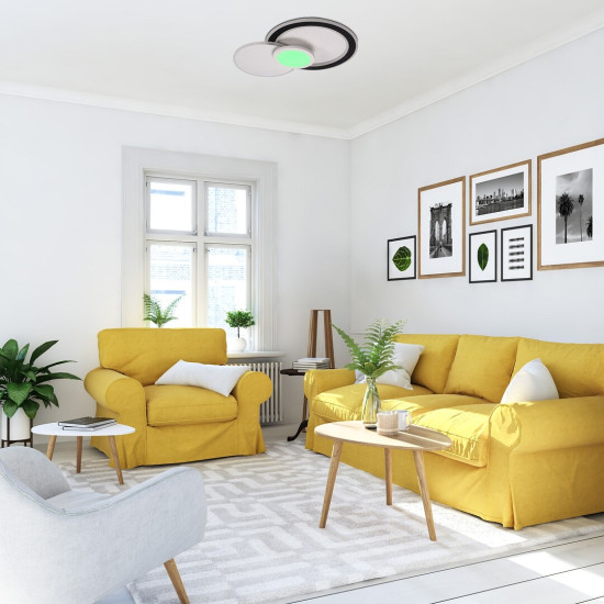 Rábalux Stavros fekete-fehér LED mennyezeti lámpa (RAB-71402) LED 1 izzós IP20