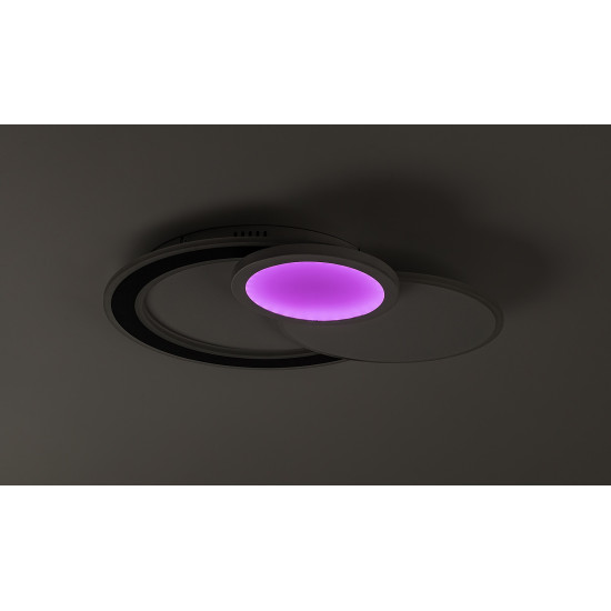 Rábalux Stavros fekete-fehér LED mennyezeti lámpa (RAB-71402) LED 1 izzós IP20