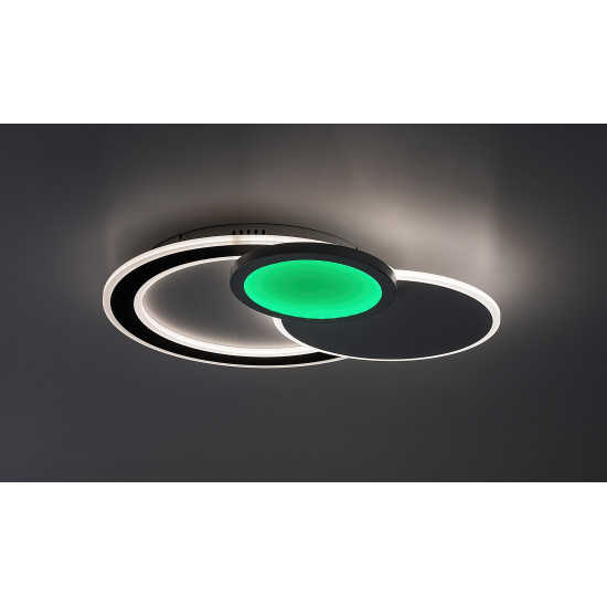 Rábalux Stavros fekete-fehér LED mennyezeti lámpa (RAB-71402) LED 1 izzós IP20