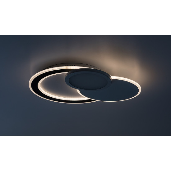 Rábalux Stavros fekete-fehér LED mennyezeti lámpa (RAB-71402) LED 1 izzós IP20