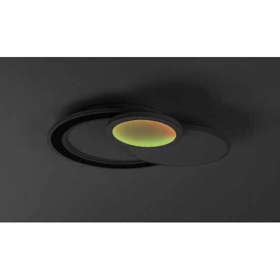 Rábalux Stavros fekete-fehér LED mennyezeti lámpa (RAB-71402) LED 1 izzós IP20