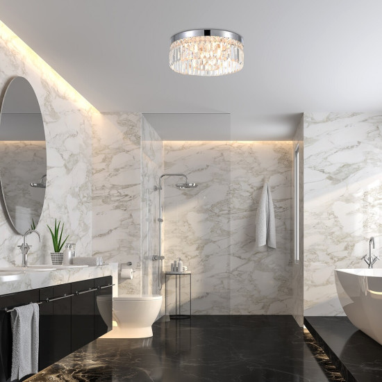 Rábalux Sybil króm fürdőszobai mennyezeti lámpa (RAB-75036) G9 6 izzós IP44