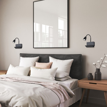 Rábalux Tacito fekete falikar (RAB-71089) GU10 1 izzós IP20