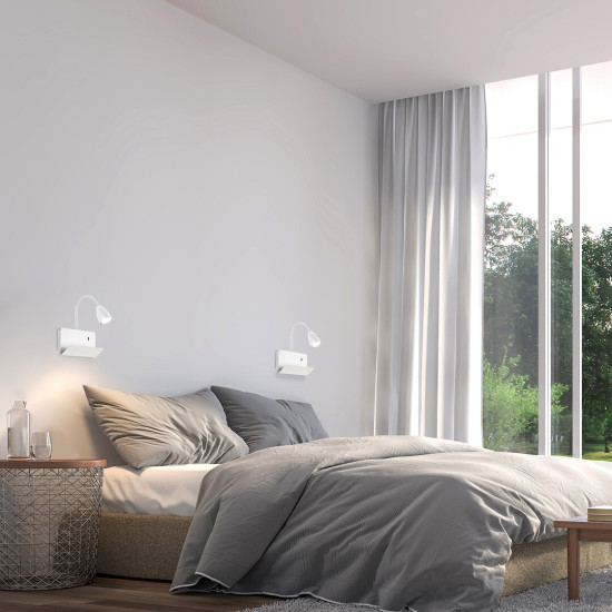 Rábalux Tacito fehér falikar (RAB-71090) GU10 1 izzós IP20