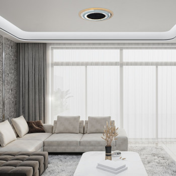 Rábalux Taneli 2 fekete-króm LED mennyezeti lámpa (RAB-71316) LED 1 izzós IP20