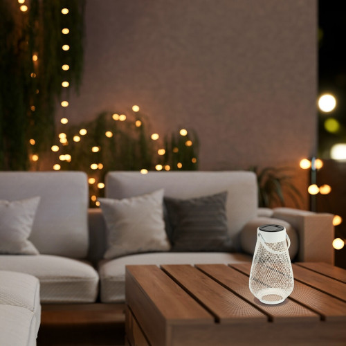 Rábalux Tapolca fehér kültéri napelemes LED asztali lámpa (RAB-77176) LED 1 izzós IP44