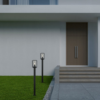 Rábalux Tarpa fekete kültéri állólámpa (RAB-77108) E27 1 izzós IP44