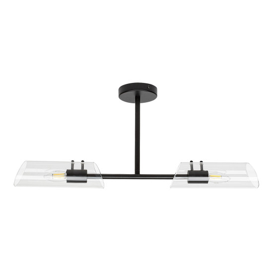 Rábalux Teodoro fekete fürdőszobai mennyezeti lámpa (RAB-75028) E14 2 izzós IP44