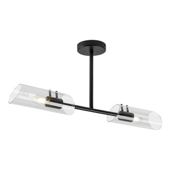 Rábalux Teodoro fekete fürdőszobai mennyezeti lámpa (RAB-75028) E14 2 izzós IP44