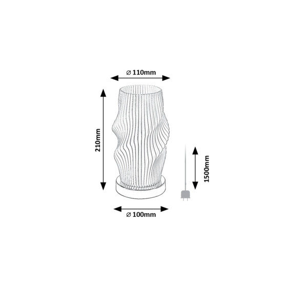 Rábalux Tiana króm asztali lámpa (RAB-74189) E14 1 izzós IP20