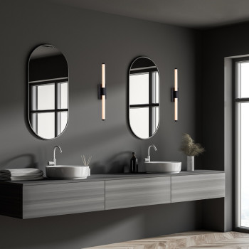 Rábalux Tilora fekete fürdőszobai LED tükörmegvilágító lámpa (RAB-75045) LED 1 izzós IP44