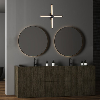 Rábalux Tilora fekete fürdőszobai LED tükörmegvilágító lámpa (RAB-75046) LED 1 izzós IP44