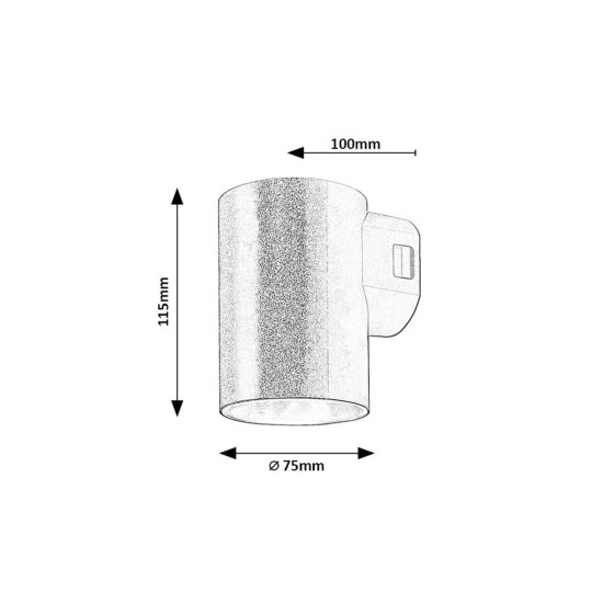 Rábalux Urfa fekete LED kültéri fali lámpa (RAB-77154) LED 1 izzós IP65